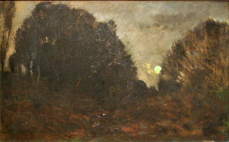 Charles Francois Daubigny Rising Moon in Barbizon oil painting image